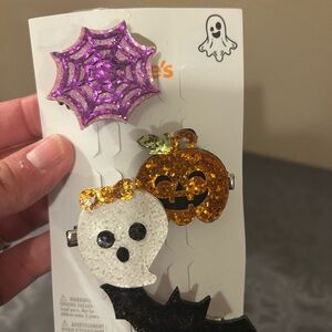 Claire's Purple and Gold Halloween hair clips Costume Accessories
